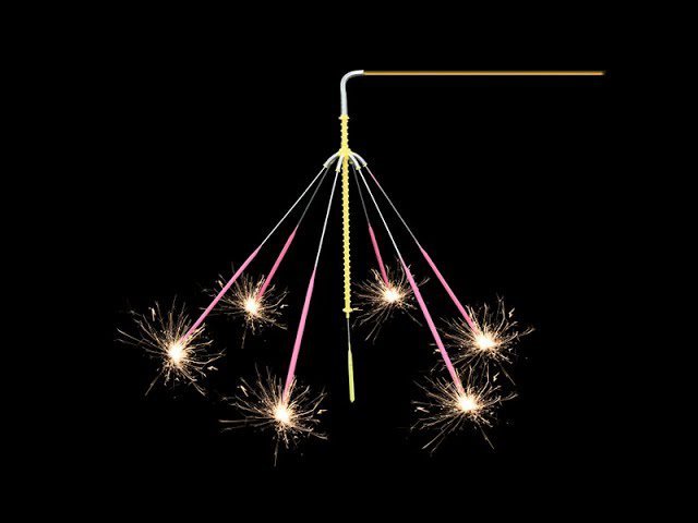 Rotating sparklers multi mix